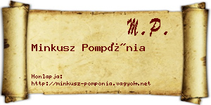 Minkusz Pompónia névjegykártya